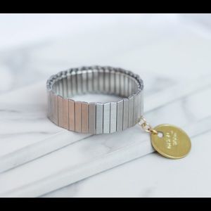 Twisted Silver Watchband Bracelet!